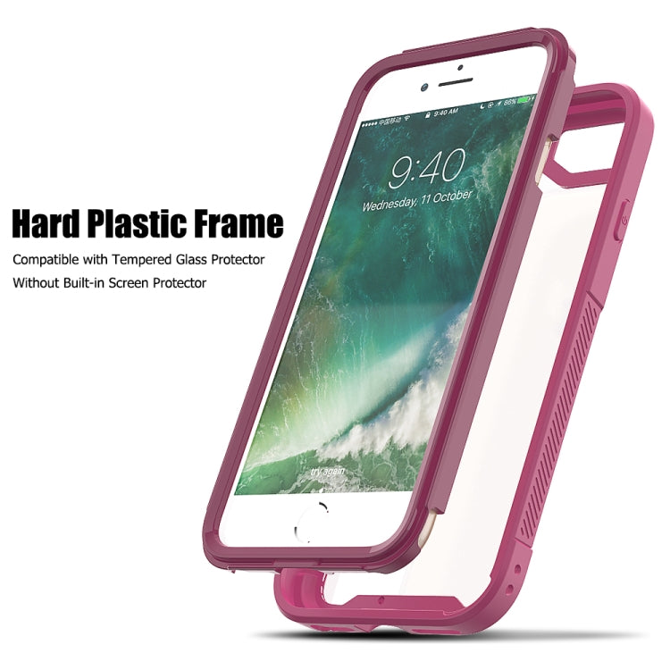 For iPhone SE 2020 & 8 & 7 Transparent Series Frame TPU + PC Dust-proof Scratch-proof Drop-proof Protective Case