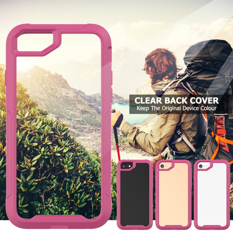 For iPhone SE 2020 & 8 & 7 Transparent Series Frame TPU + PC Dust-proof Scratch-proof Drop-proof Protective Case