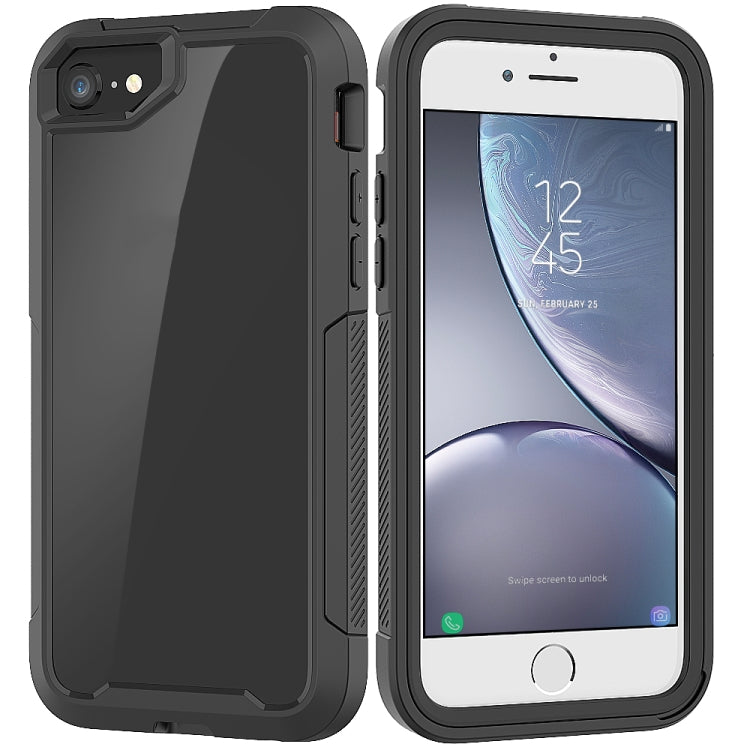 For iPhone SE 2020 & 8 & 7 Transparent Series Frame TPU + PC Dust-proof Scratch-proof Drop-proof Protective Case