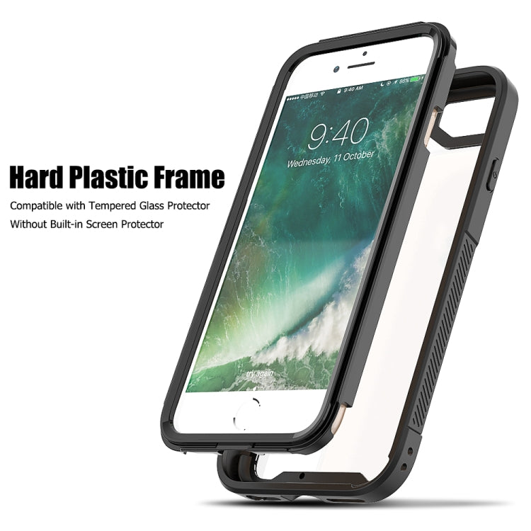 For iPhone SE 2020 & 8 & 7 Transparent Series Frame TPU + PC Dust-proof Scratch-proof Drop-proof Protective Case
