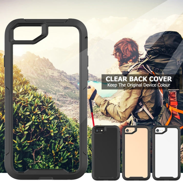 For iPhone SE 2020 & 8 & 7 Transparent Series Frame TPU + PC Dust-proof Scratch-proof Drop-proof Protective Case