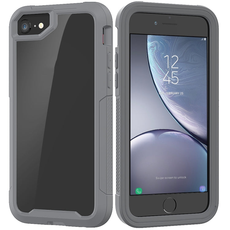 For iPhone SE 2020 & 8 & 7 Transparent Series Frame TPU + PC Dust-proof Scratch-proof Drop-proof Protective Case