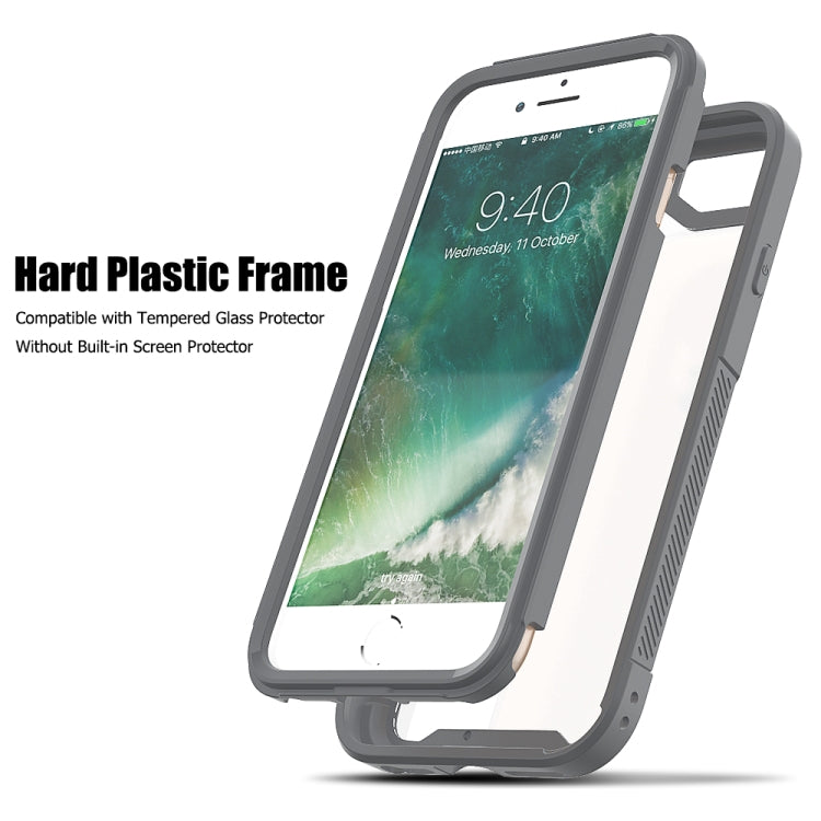 For iPhone SE 2020 & 8 & 7 Transparent Series Frame TPU + PC Dust-proof Scratch-proof Drop-proof Protective Case