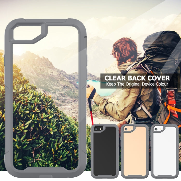 For iPhone SE 2020 & 8 & 7 Transparent Series Frame TPU + PC Dust-proof Scratch-proof Drop-proof Protective Case