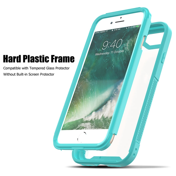 For iPhone SE 2020 & 8 & 7 Transparent Series Frame TPU + PC Dust-proof Scratch-proof Drop-proof Protective Case