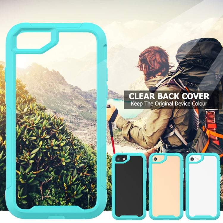 For iPhone SE 2020 & 8 & 7 Transparent Series Frame TPU + PC Dust-proof Scratch-proof Drop-proof Protective Case