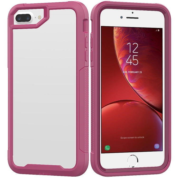 For iPhone 8 Plus & 7 Plus Transparent Series Frame TPU + PC Dust-proof Scratch-proof Drop-proof Protective Case