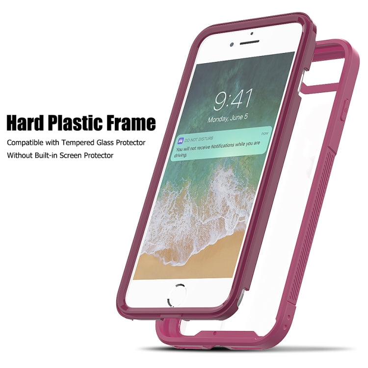 For iPhone 8 Plus & 7 Plus Transparent Series Frame TPU + PC Dust-proof Scratch-proof Drop-proof Protective Case