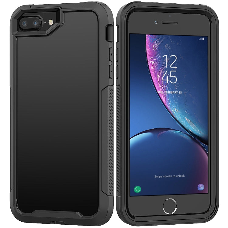 For iPhone 8 Plus & 7 Plus Transparent Series Frame TPU + PC Dust-proof Scratch-proof Drop-proof Protective Case