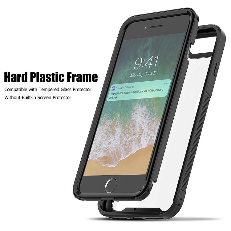 For iPhone 8 Plus & 7 Plus Transparent Series Frame TPU + PC Dust-proof Scratch-proof Drop-proof Protective Case