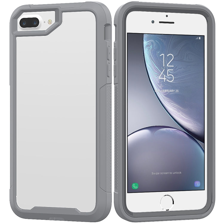 For iPhone 8 Plus & 7 Plus Transparent Series Frame TPU + PC Dust-proof Scratch-proof Drop-proof Protective Case