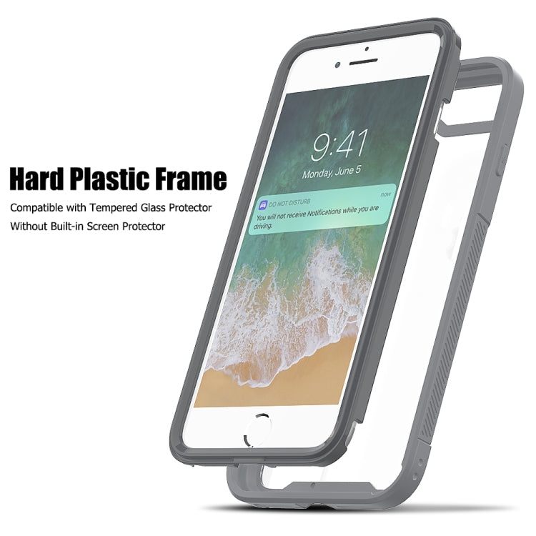 For iPhone 8 Plus & 7 Plus Transparent Series Frame TPU + PC Dust-proof Scratch-proof Drop-proof Protective Case