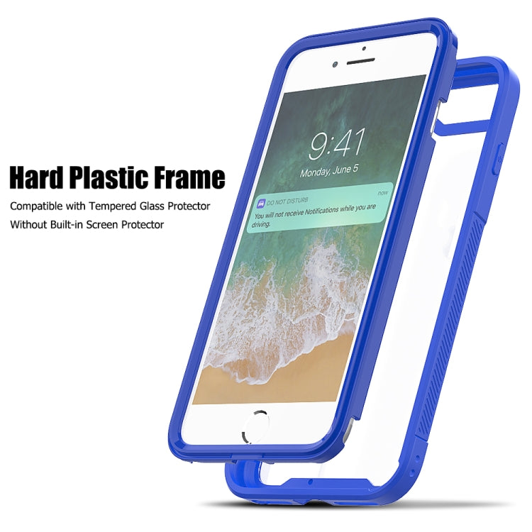 For iPhone 8 Plus & 7 Plus Transparent Series Frame TPU + PC Dust-proof Scratch-proof Drop-proof Protective Case