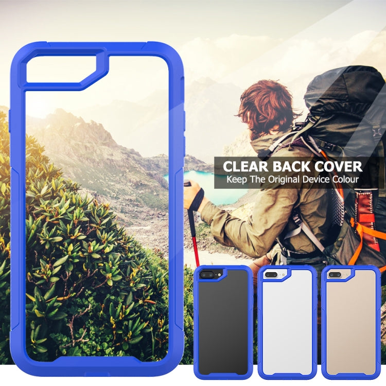 For iPhone 8 Plus & 7 Plus Transparent Series Frame TPU + PC Dust-proof Scratch-proof Drop-proof Protective Case