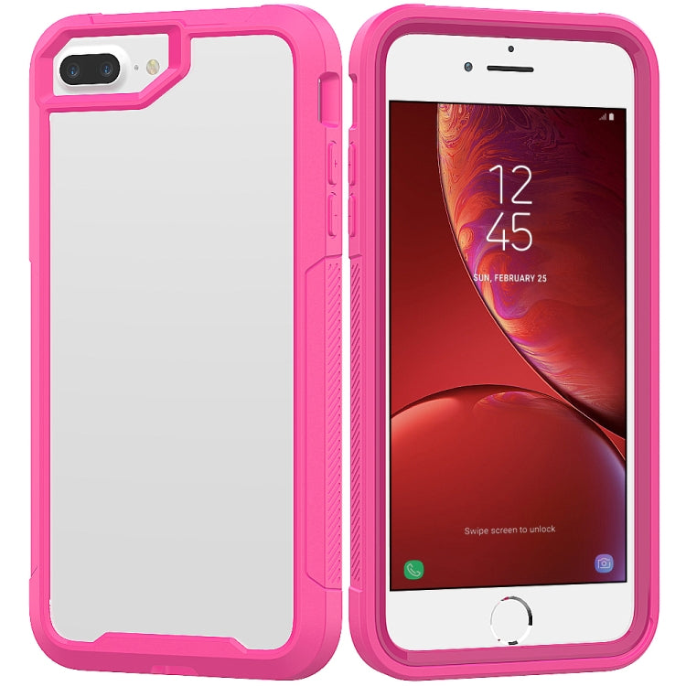 For iPhone 8 Plus & 7 Plus Transparent Series Frame TPU + PC Dust-proof Scratch-proof Drop-proof Protective Case