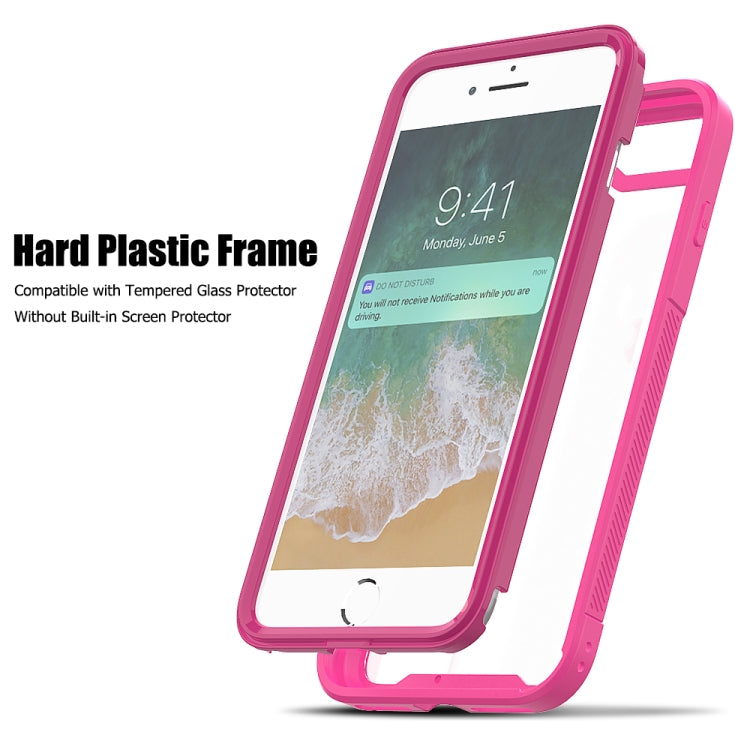 For iPhone 8 Plus & 7 Plus Transparent Series Frame TPU + PC Dust-proof Scratch-proof Drop-proof Protective Case