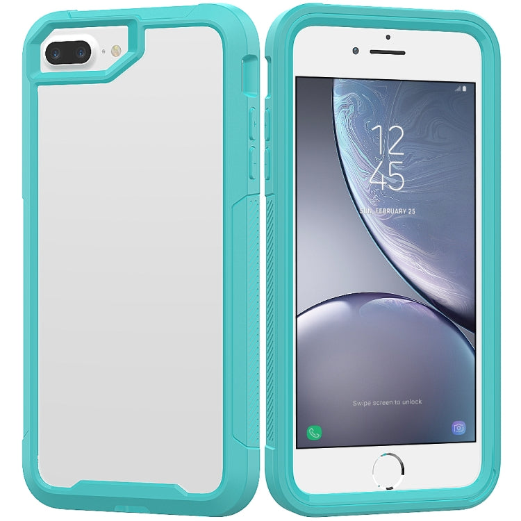For iPhone 8 Plus & 7 Plus Transparent Series Frame TPU + PC Dust-proof Scratch-proof Drop-proof Protective Case