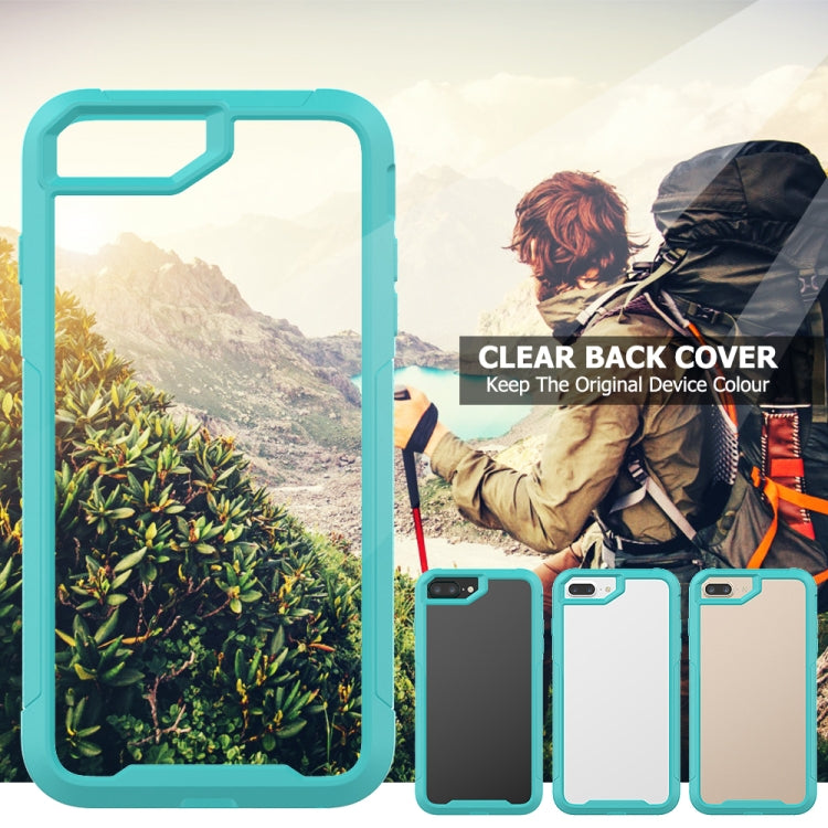 For iPhone 8 Plus & 7 Plus Transparent Series Frame TPU + PC Dust-proof Scratch-proof Drop-proof Protective Case