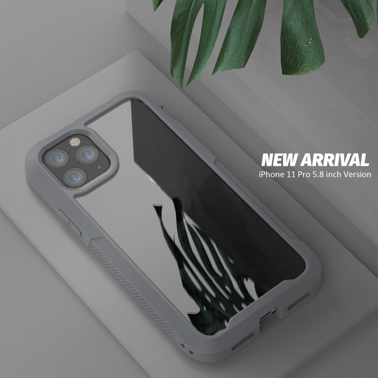 For iPhone 11 Pro Transparent Series Frame TPU + PC Dust-proof Scratch-proof Drop-proof Protective Case
