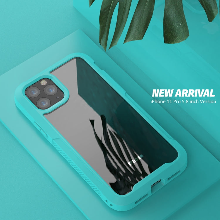 For iPhone 11 Pro Transparent Series Frame TPU + PC Dust-proof Scratch-proof Drop-proof Protective Case