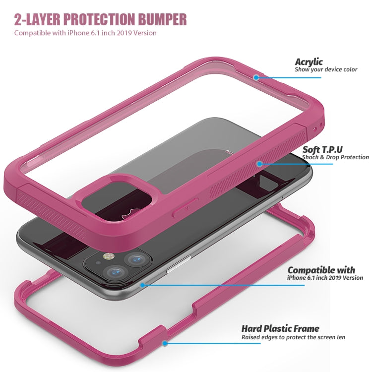 For iPhone 11 Transparent Series Frame TPU + PC Dust-proof Scratch-proof Drop-proof Protective Case