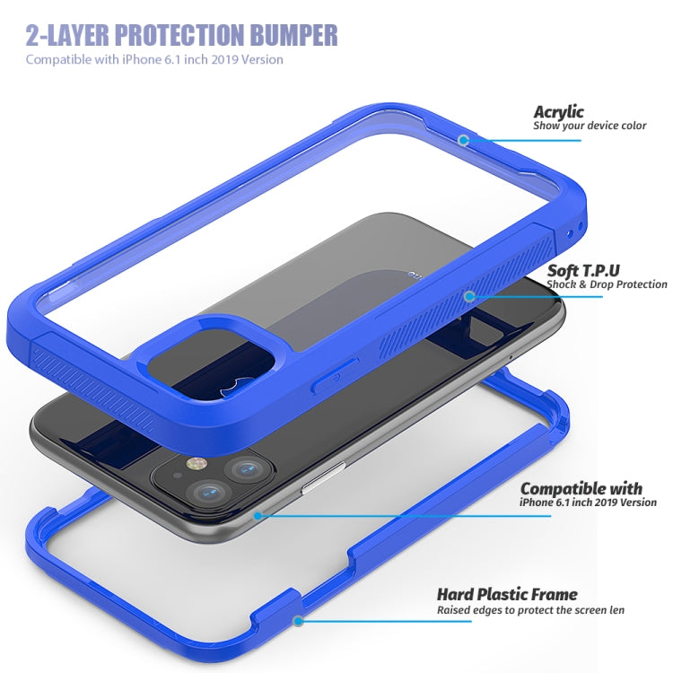 For iPhone 11 Transparent Series Frame TPU + PC Dust-proof Scratch-proof Drop-proof Protective Case