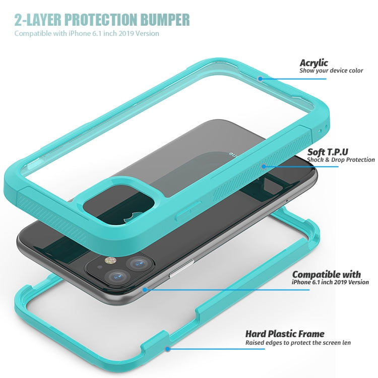 For iPhone 11 Transparent Series Frame TPU + PC Dust-proof Scratch-proof Drop-proof Protective Case