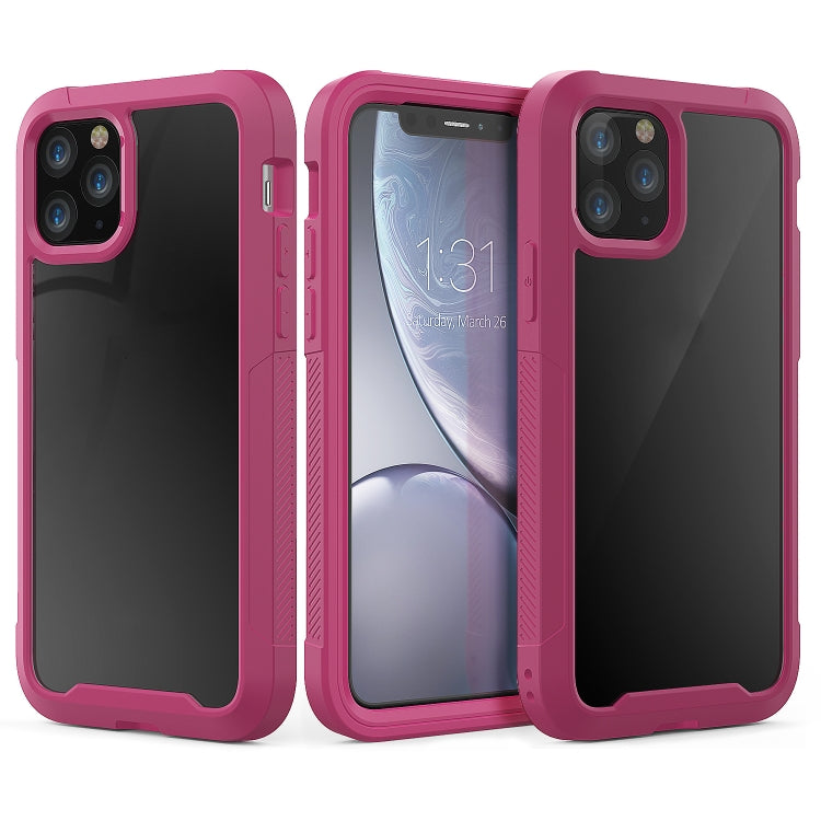For iPhone 11 Pro Max Transparent Series Frame TPU + PC Dust-proof Scratch-proof Drop-proof Protective Case