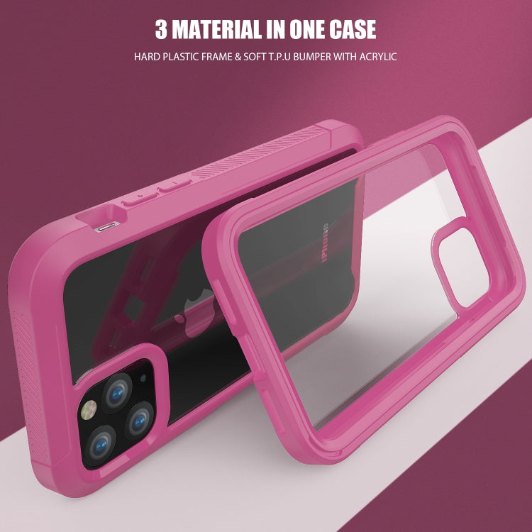 For iPhone 11 Pro Max Transparent Series Frame TPU + PC Dust-proof Scratch-proof Drop-proof Protective Case