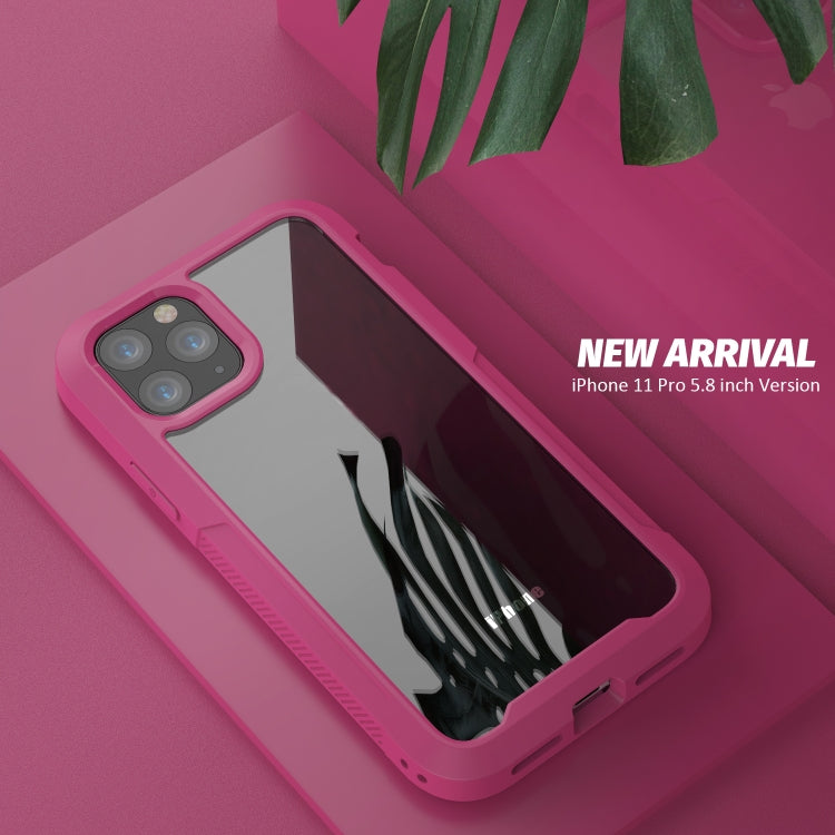 For iPhone 11 Pro Max Transparent Series Frame TPU + PC Dust-proof Scratch-proof Drop-proof Protective Case