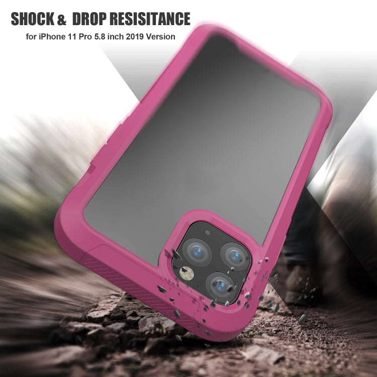 For iPhone 11 Pro Max Transparent Series Frame TPU + PC Dust-proof Scratch-proof Drop-proof Protective Case