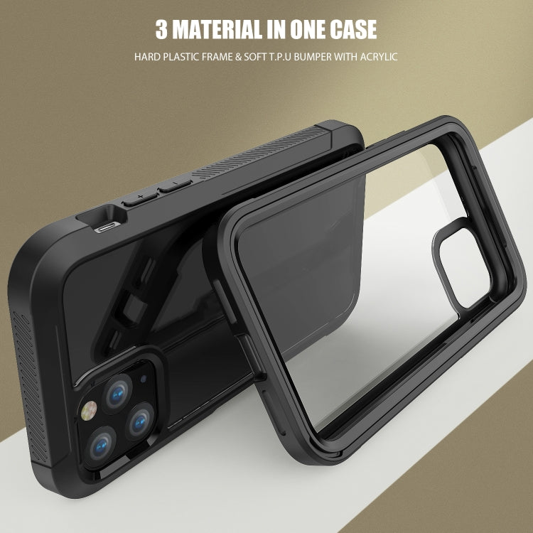 For iPhone 11 Pro Max Transparent Series Frame TPU + PC Dust-proof Scratch-proof Drop-proof Protective Case