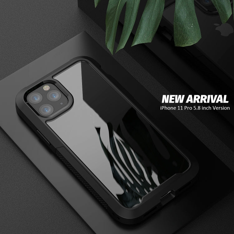 For iPhone 11 Pro Max Transparent Series Frame TPU + PC Dust-proof Scratch-proof Drop-proof Protective Case