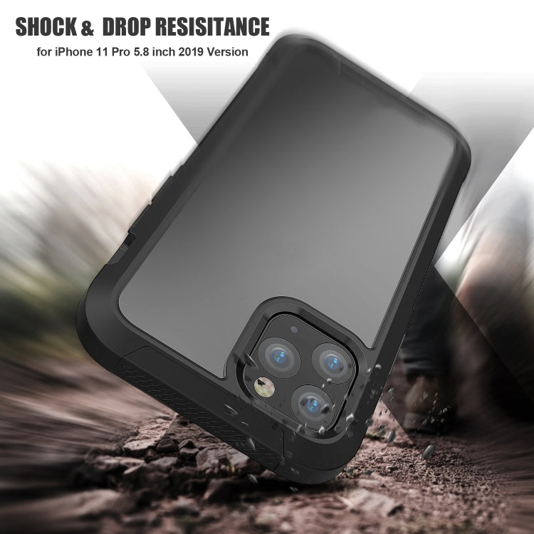 For iPhone 11 Pro Max Transparent Series Frame TPU + PC Dust-proof Scratch-proof Drop-proof Protective Case
