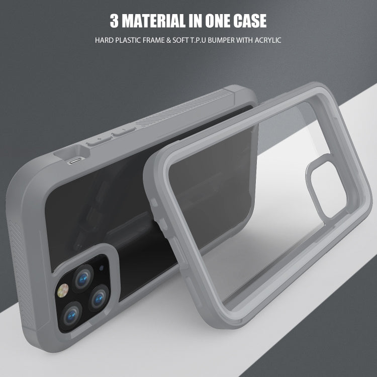 For iPhone 11 Pro Max Transparent Series Frame TPU + PC Dust-proof Scratch-proof Drop-proof Protective Case