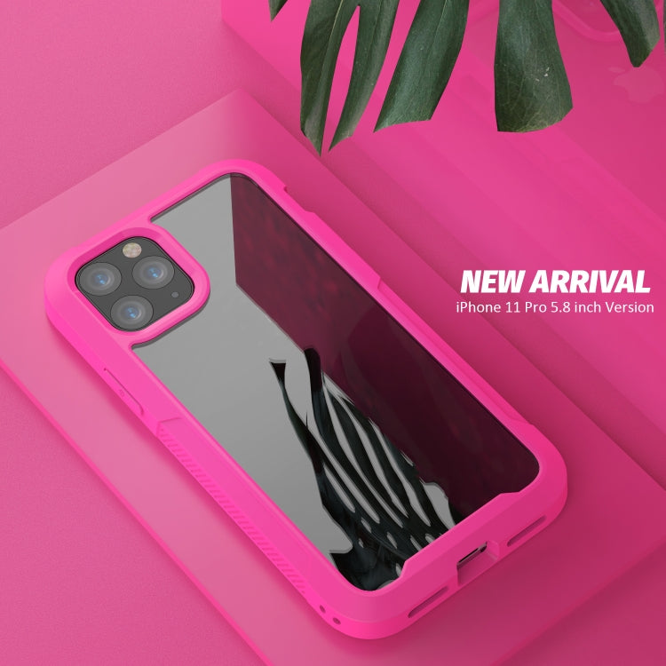 For iPhone 11 Pro Max Transparent Series Frame TPU + PC Dust-proof Scratch-proof Drop-proof Protective Case