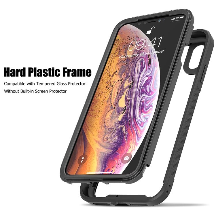 For iPhone XS / X Transparent Series Frame TPU + PC Dust-proof Scratch-proof Drop-proof Protective Case