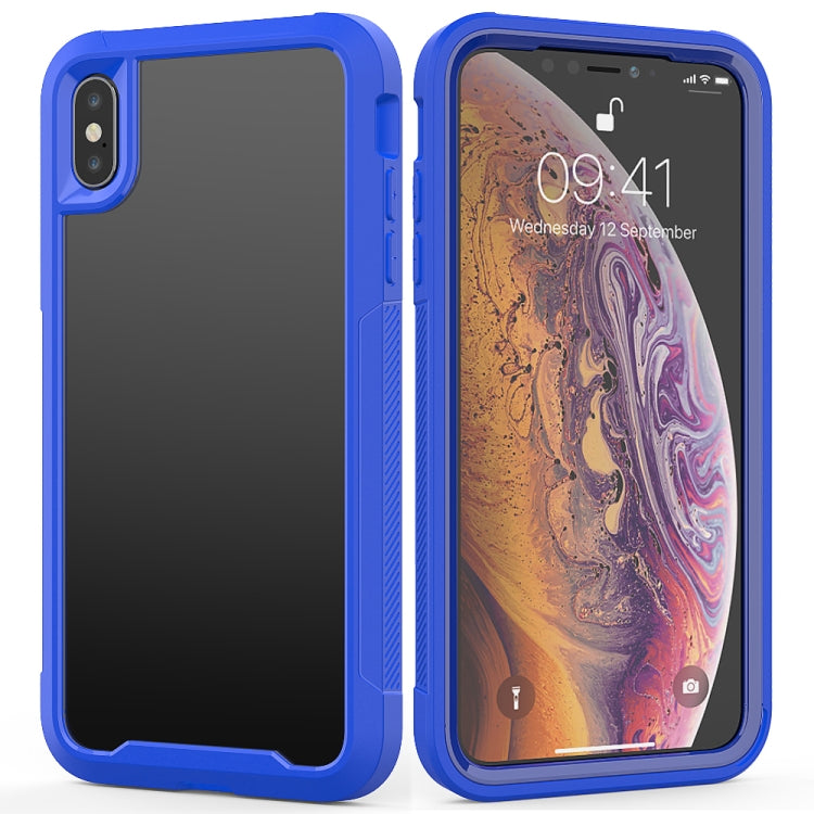 For iPhone XS / X Transparent Series Frame TPU + PC Dust-proof Scratch-proof Drop-proof Protective Case