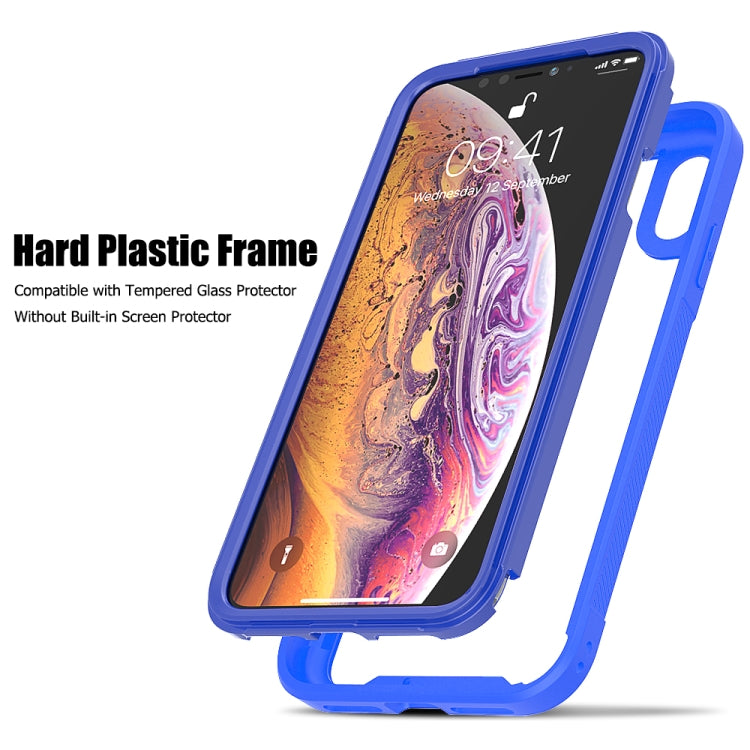 For iPhone XS / X Transparent Series Frame TPU + PC Dust-proof Scratch-proof Drop-proof Protective Case