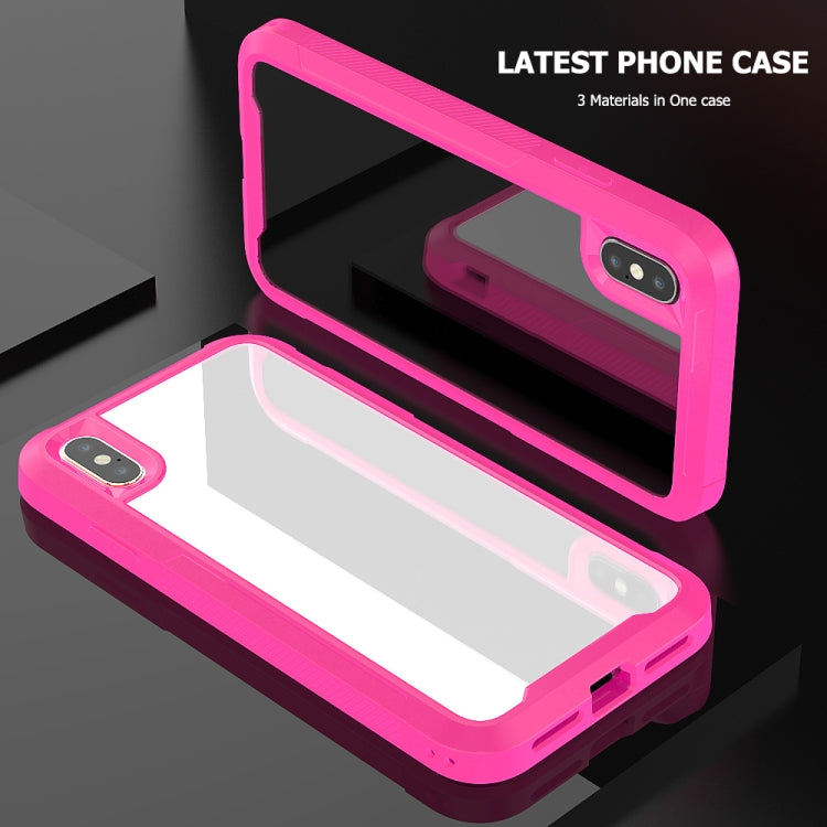 For iPhone XS / X Transparent Series Frame TPU + PC Dust-proof Scratch-proof Drop-proof Protective Case