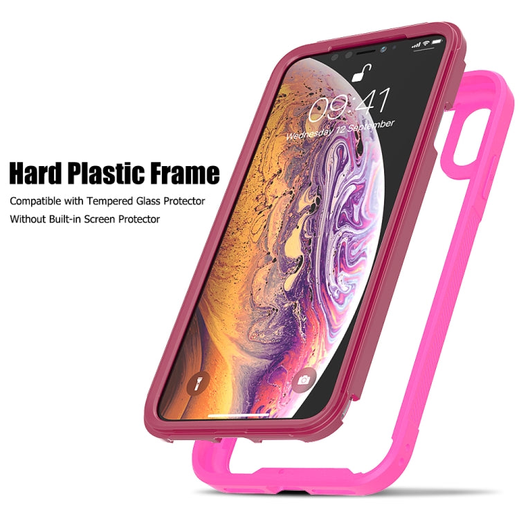 For iPhone XS / X Transparent Series Frame TPU + PC Dust-proof Scratch-proof Drop-proof Protective Case