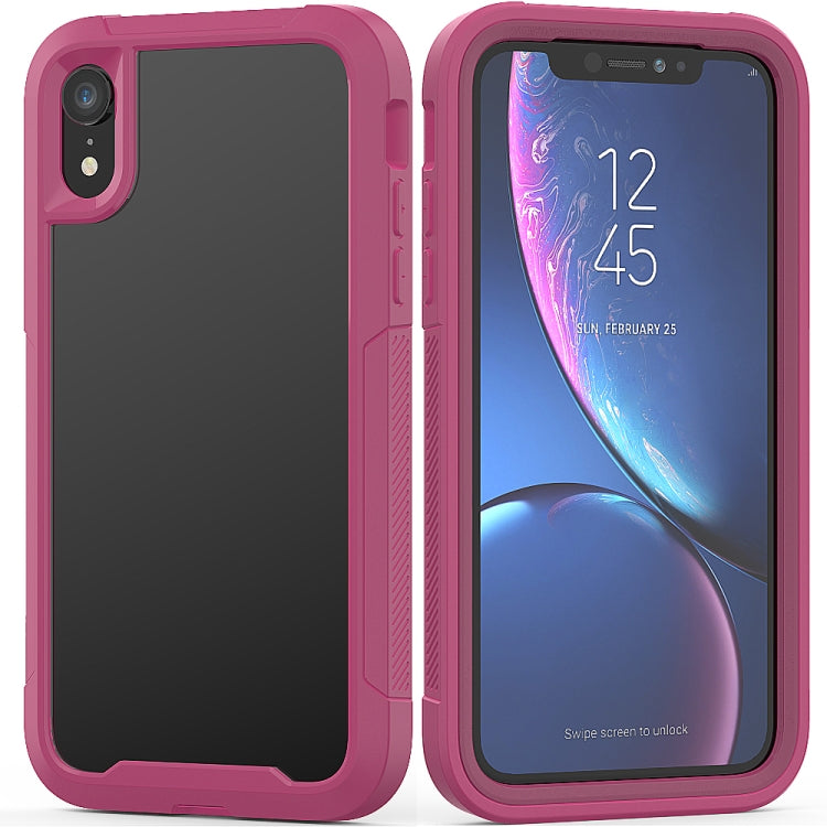 For iPhone XR Transparent Series Frame TPU + PC Dust-proof Scratch-proof Drop-proof Protective Case