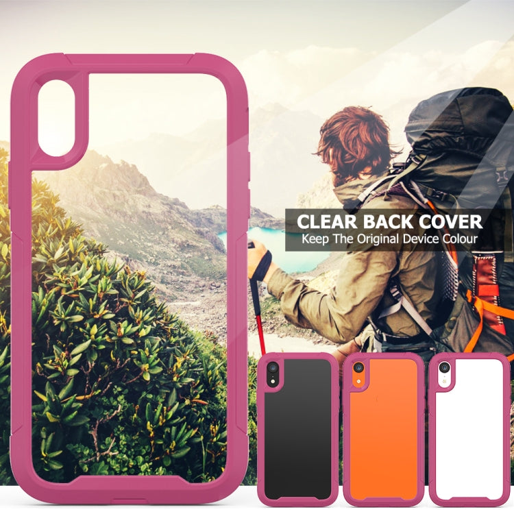 For iPhone XR Transparent Series Frame TPU + PC Dust-proof Scratch-proof Drop-proof Protective Case