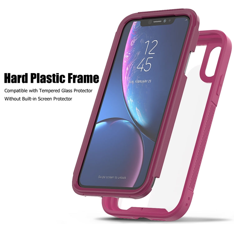 For iPhone XR Transparent Series Frame TPU + PC Dust-proof Scratch-proof Drop-proof Protective Case