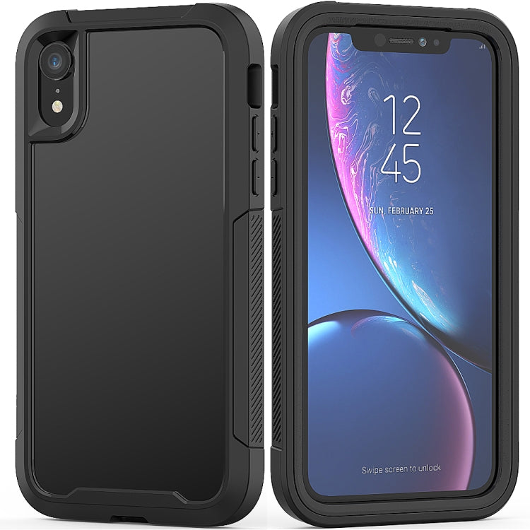 For iPhone XR Transparent Series Frame TPU + PC Dust-proof Scratch-proof Drop-proof Protective Case