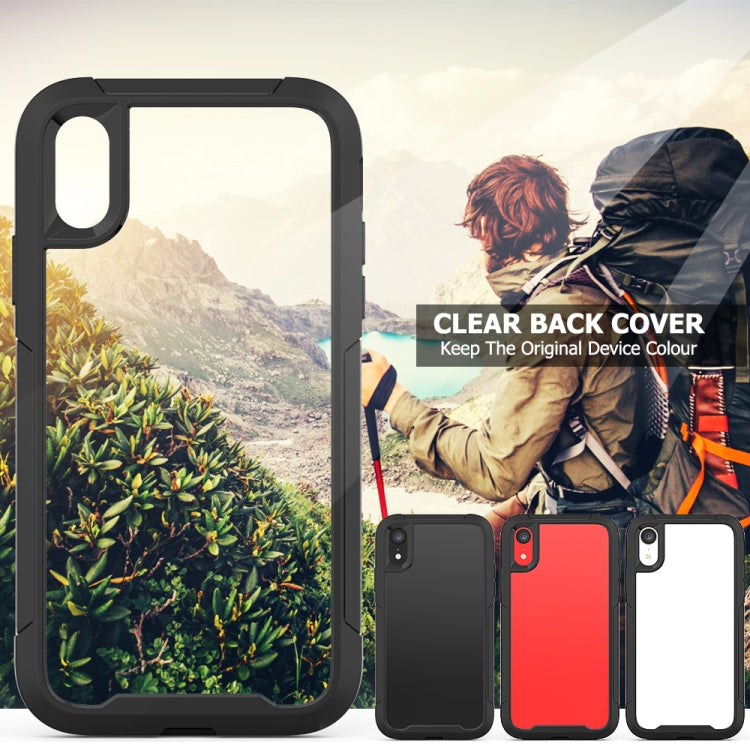 For iPhone XR Transparent Series Frame TPU + PC Dust-proof Scratch-proof Drop-proof Protective Case