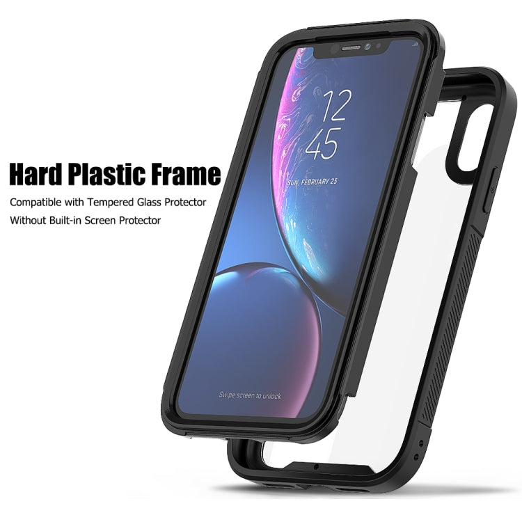 For iPhone XR Transparent Series Frame TPU + PC Dust-proof Scratch-proof Drop-proof Protective Case