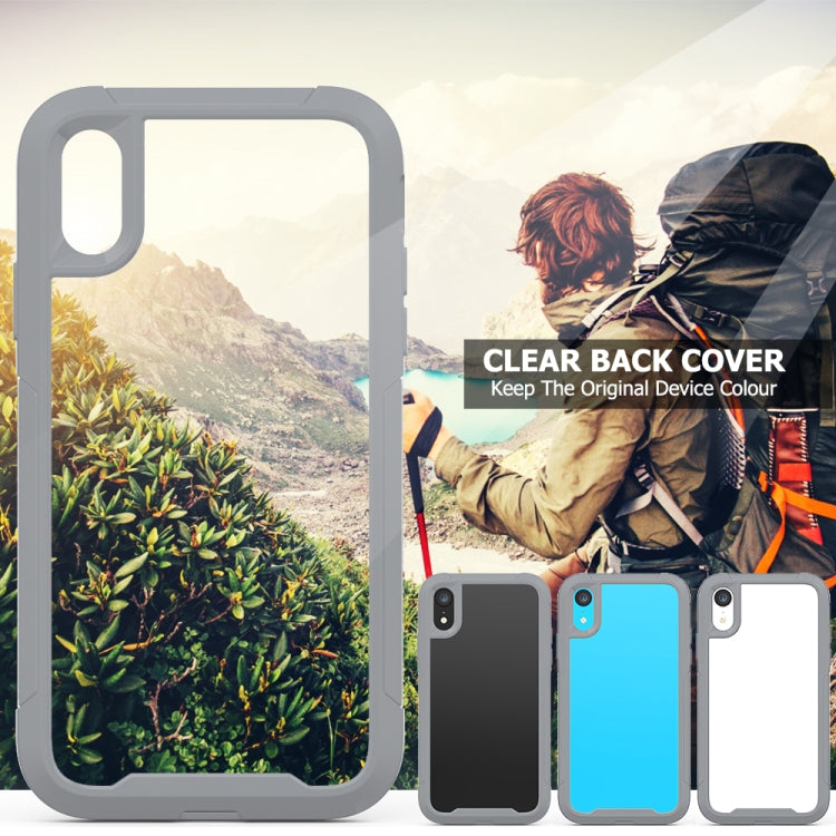 For iPhone XR Transparent Series Frame TPU + PC Dust-proof Scratch-proof Drop-proof Protective Case