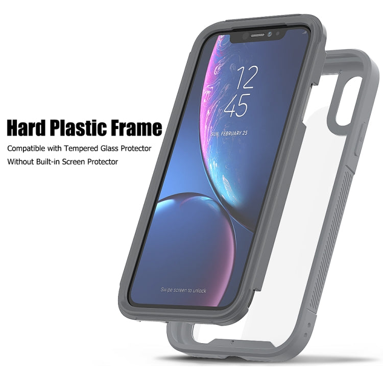 For iPhone XR Transparent Series Frame TPU + PC Dust-proof Scratch-proof Drop-proof Protective Case