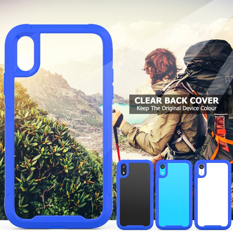 For iPhone XR Transparent Series Frame TPU + PC Dust-proof Scratch-proof Drop-proof Protective Case